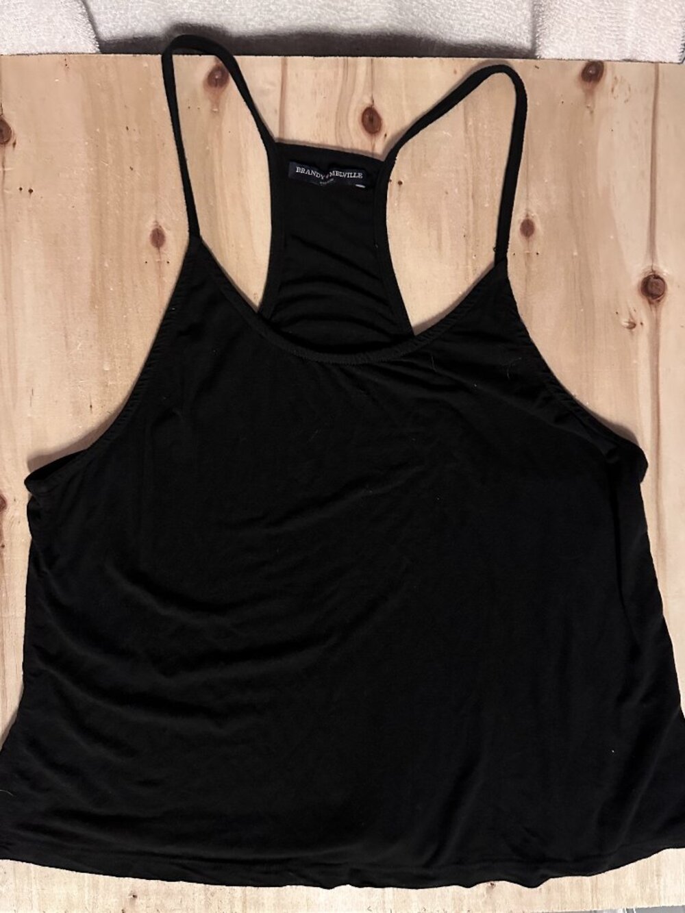 Brandy Melville Jacqueline Black Racerback Tank Top
